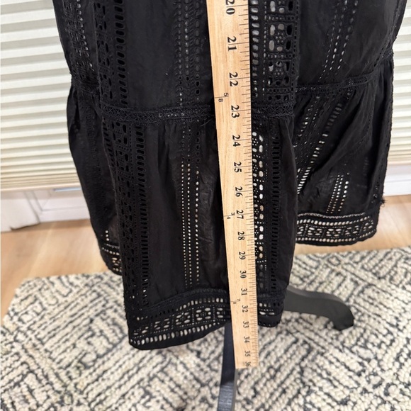 Velvet Boho Black V-Neck Eyelet Dress by Velvet - Picture 6 of 10